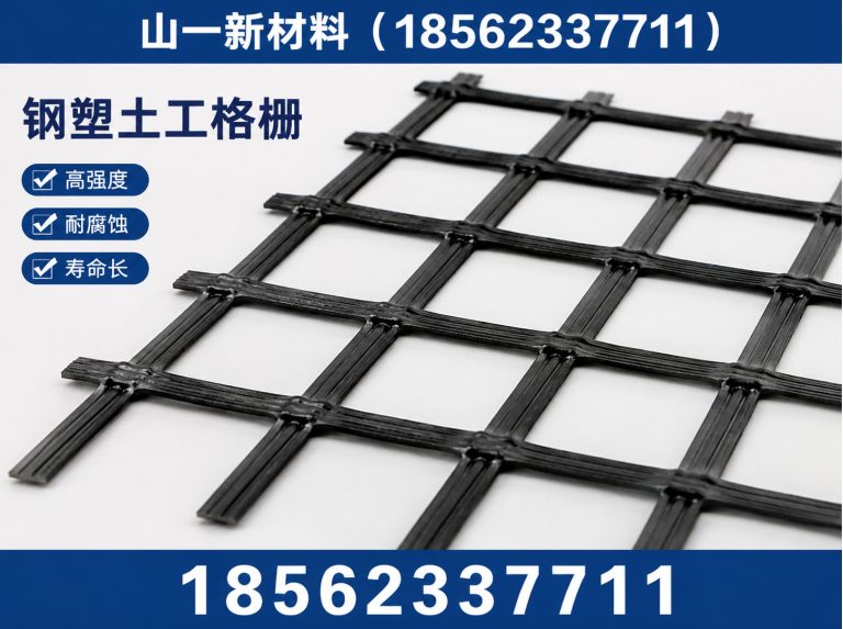 山东钢塑土工格栅展示图